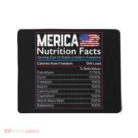 4th of July Proud American Merica Nutrition Facts Mousepad thumb 0