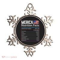 4th of July Proud American Merica Nutrition Facts Ornament thumb 0