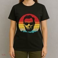 4th of July  Abe Abraham Lincoln Retro Sunset T-Shirt thumb 4