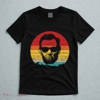 4th of July  Abe Abraham Lincoln Retro Sunset T-Shirt thumb 5
