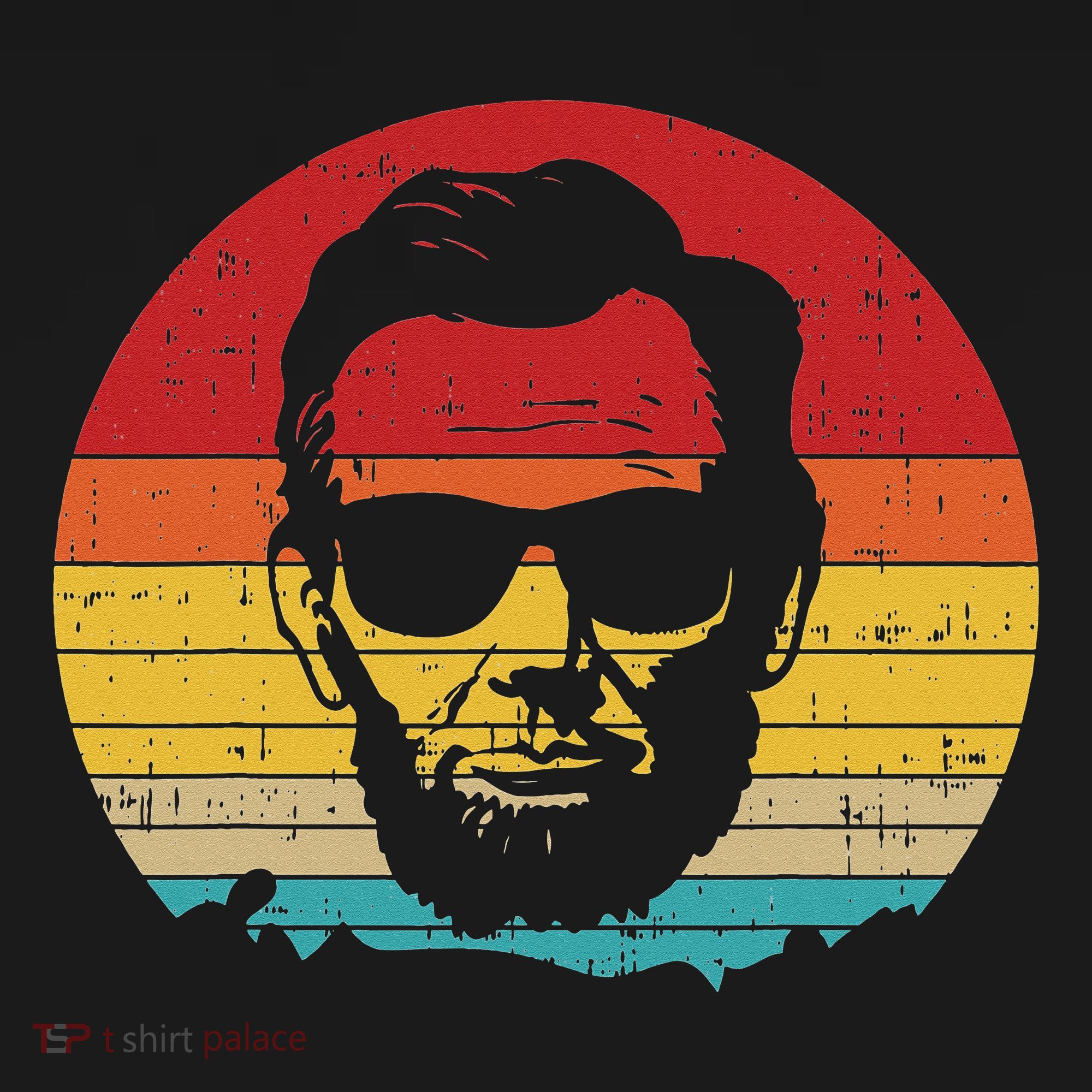 4th of July  Abe Abraham Lincoln Retro Sunset Women's Hoodie