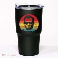 4th of July  Abe Abraham Lincoln Retro Sunset Tumbler thumb 0
