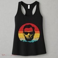4th of July  Abe Abraham Lincoln Retro Sunset Women's Tank Top thumb 3