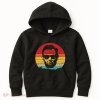 4th of July  Abe Abraham Lincoln Retro Sunset Kids Hoodie thumb 0