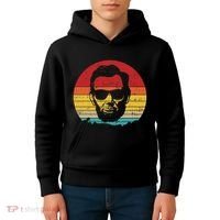 4th of July  Abe Abraham Lincoln Retro Sunset Kids Hoodie thumb 4