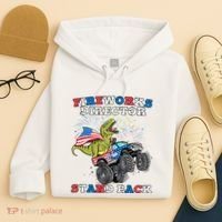 4th of July Fireworks Director T Rex Monster Truck Hoodie thumb 4