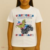 4th of July Fireworks Director T Rex Monster Truck T-Shirt thumb 4