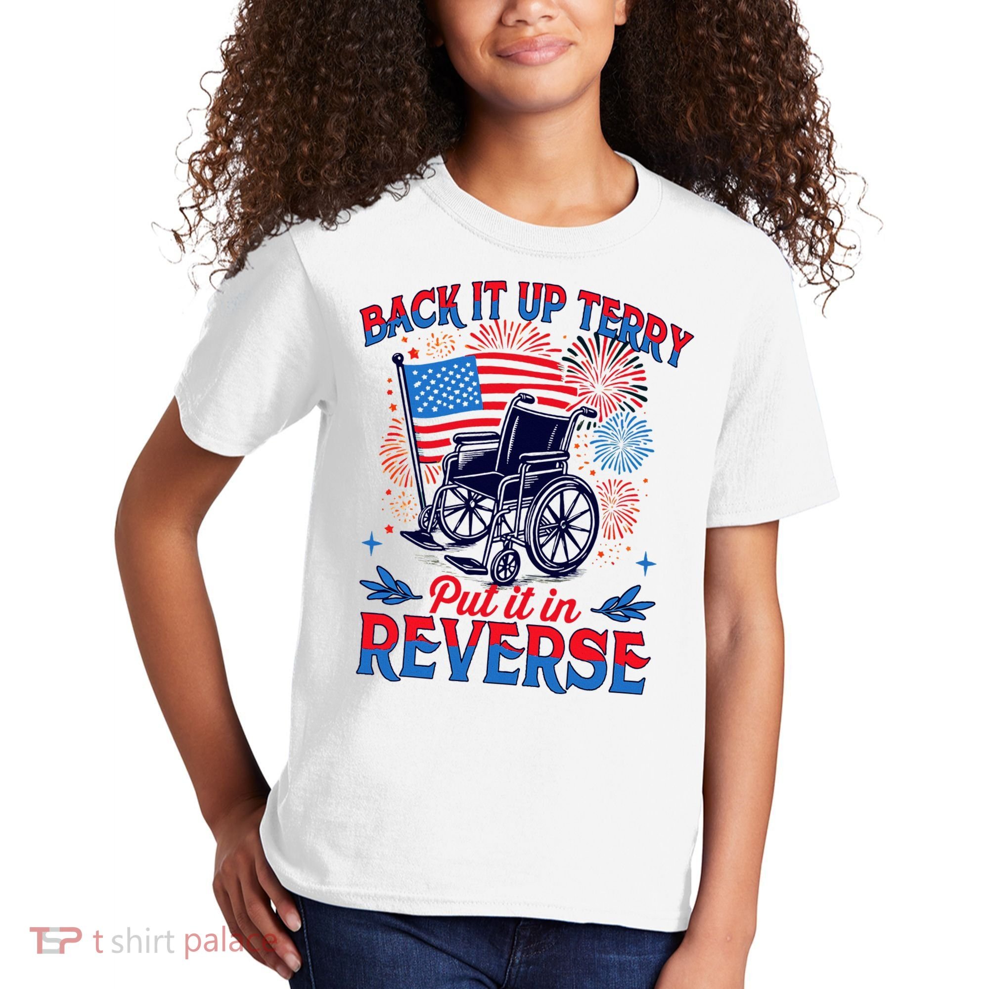 4th Of July Veteran Back Its Up Terry Put Its In Reverse Kids T-Shirt
