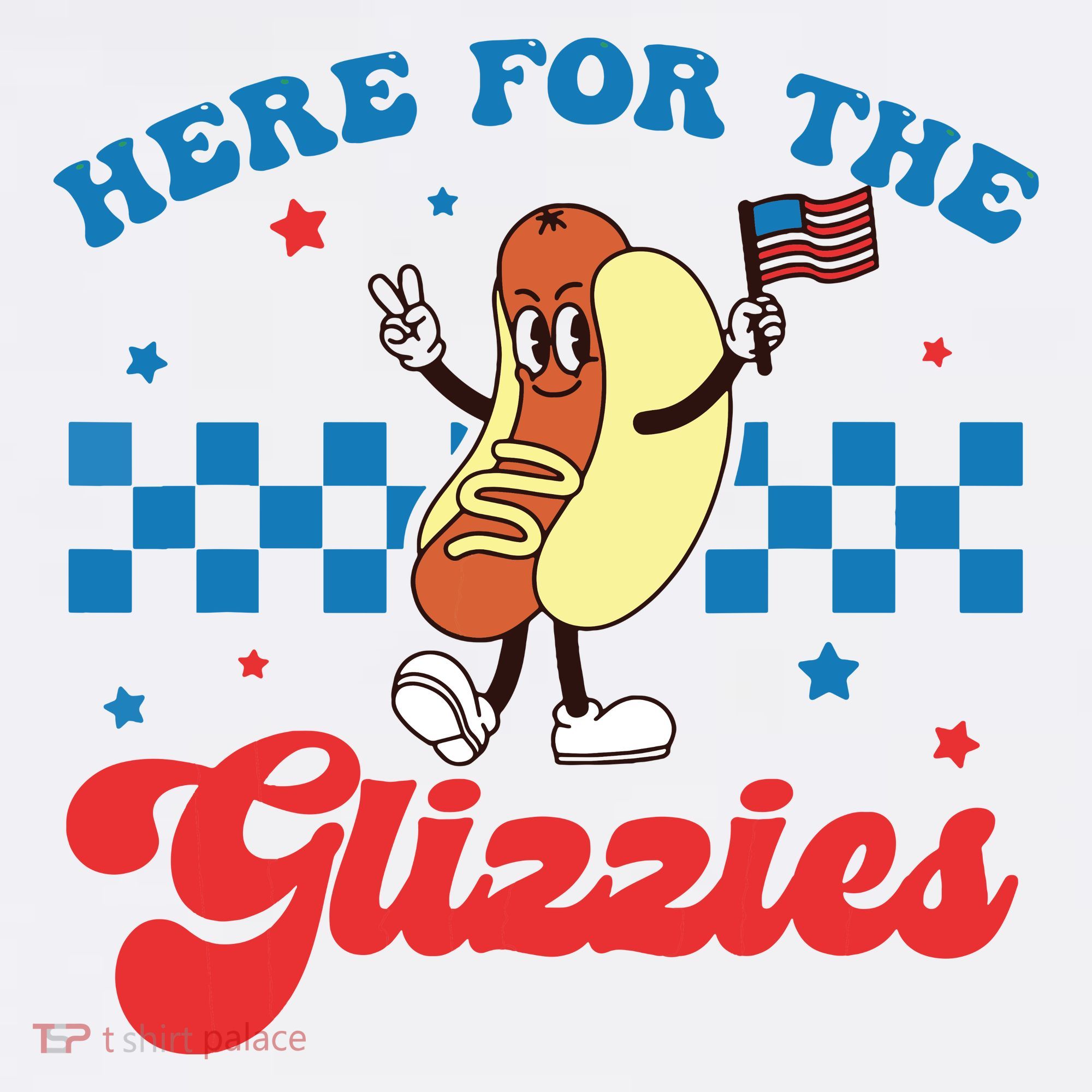 4th Of July Here For The Glizzies Funny Hot Dog Humor Women's Tank Top