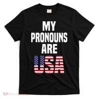 4th Of July Funny My Pronouns Are USA T-Shirt thumb 0