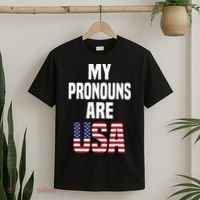 4th Of July Funny My Pronouns Are USA T-Shirt thumb 2