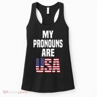 4th Of July Funny My Pronouns Are USA Women's Tank Top thumb 0