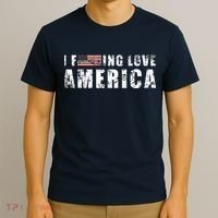 4th Of July American Funny Gift I Fucking Love America T-Shirt thumb 3