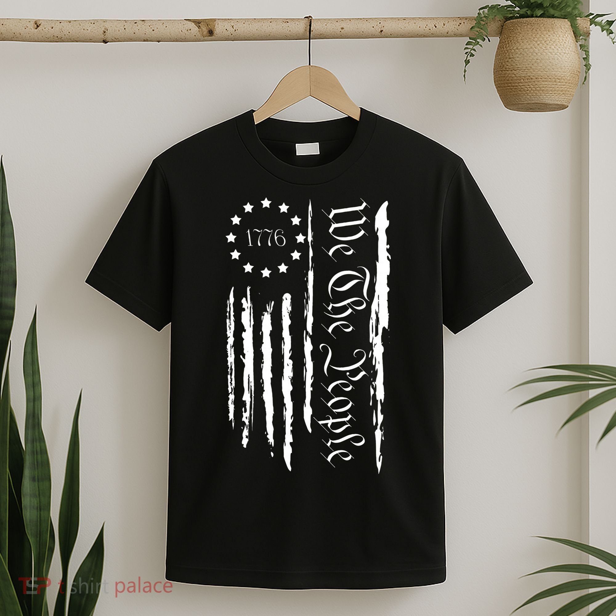 4th of July 1776 Patriotic  USA Flag T-Shirt