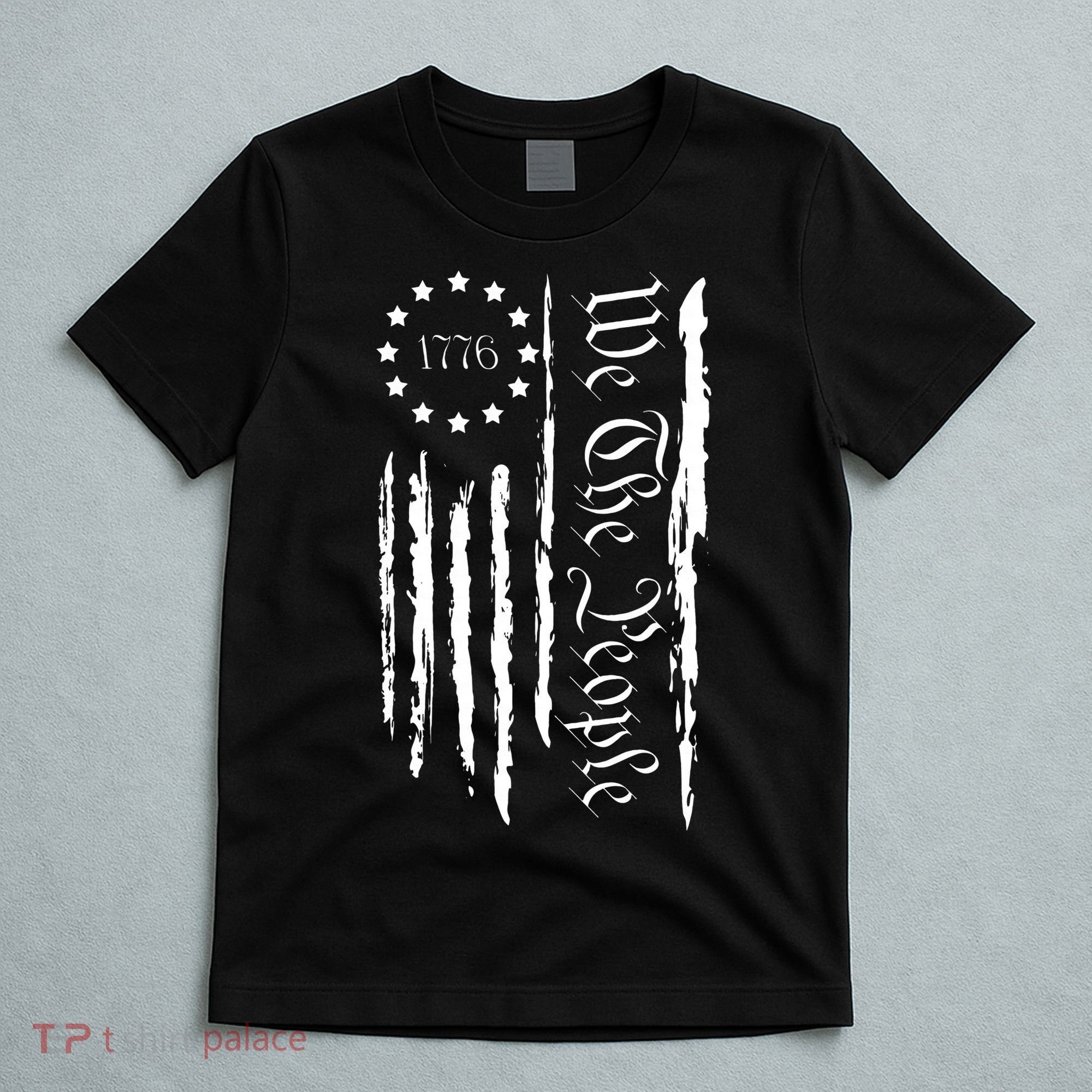 4th of July 1776 Patriotic  USA Flag T-Shirt