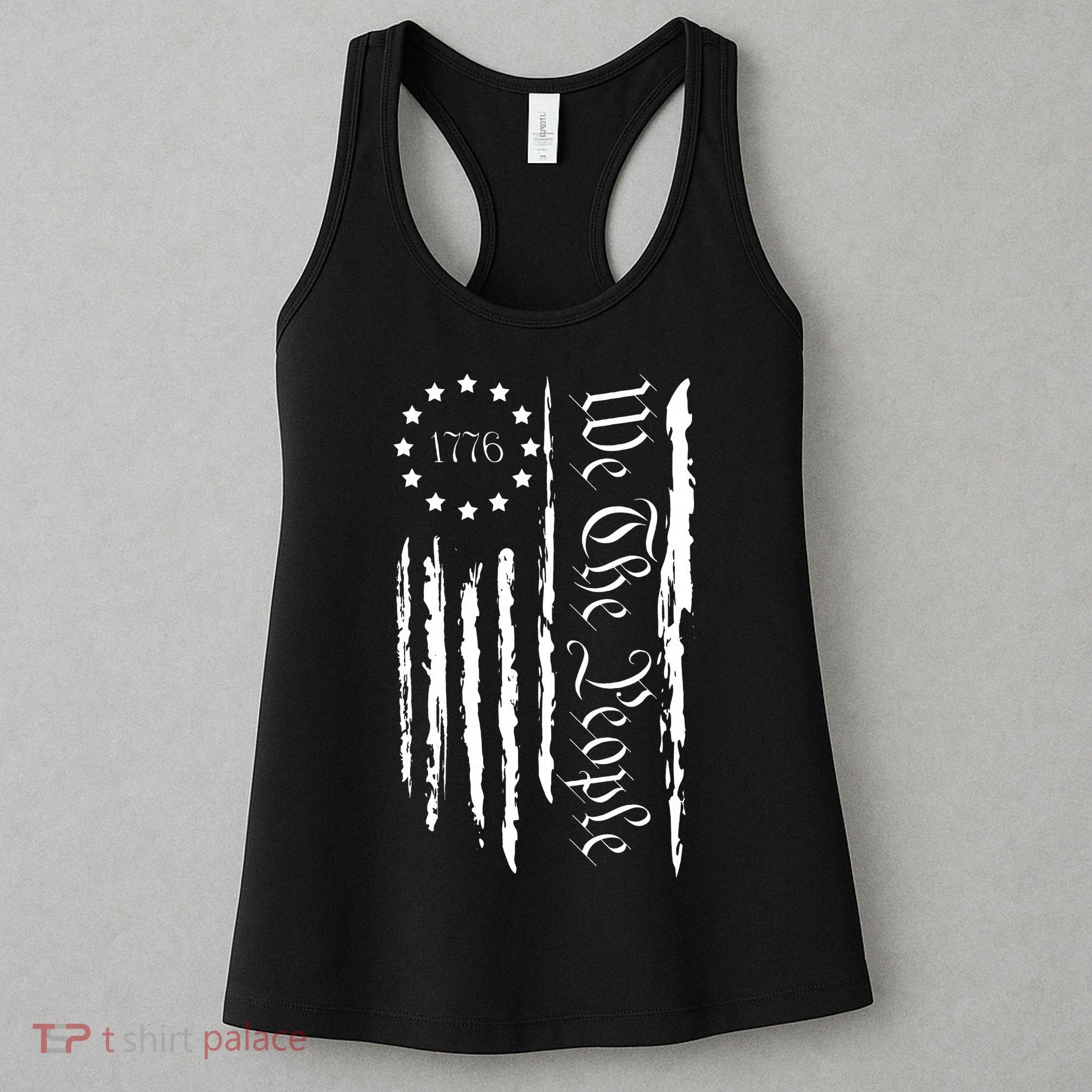 4th of July 1776 Patriotic  USA Flag Women's Tank Top