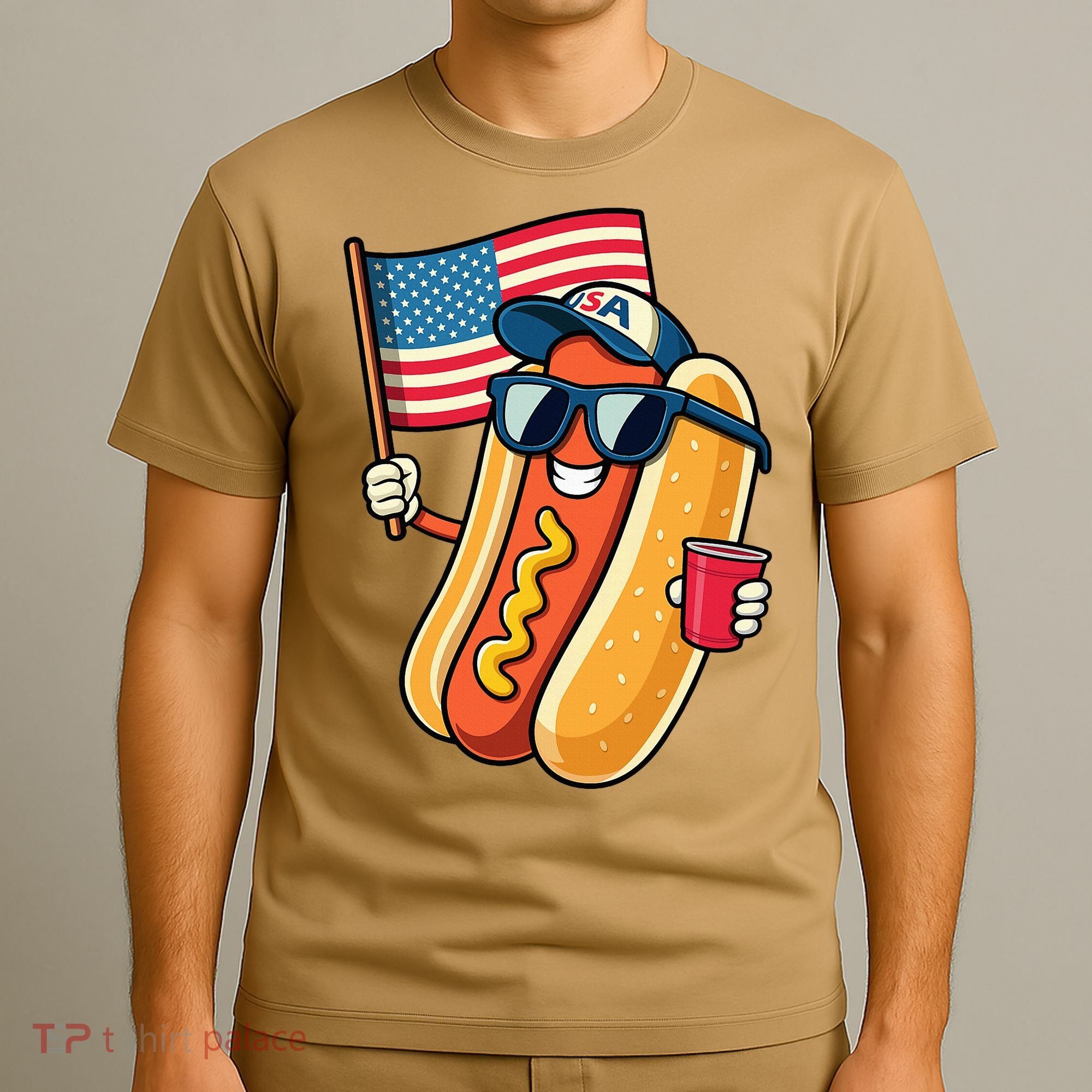 4th Of July Hotdog Funny Fourth Of July Patriotic T-Shirt