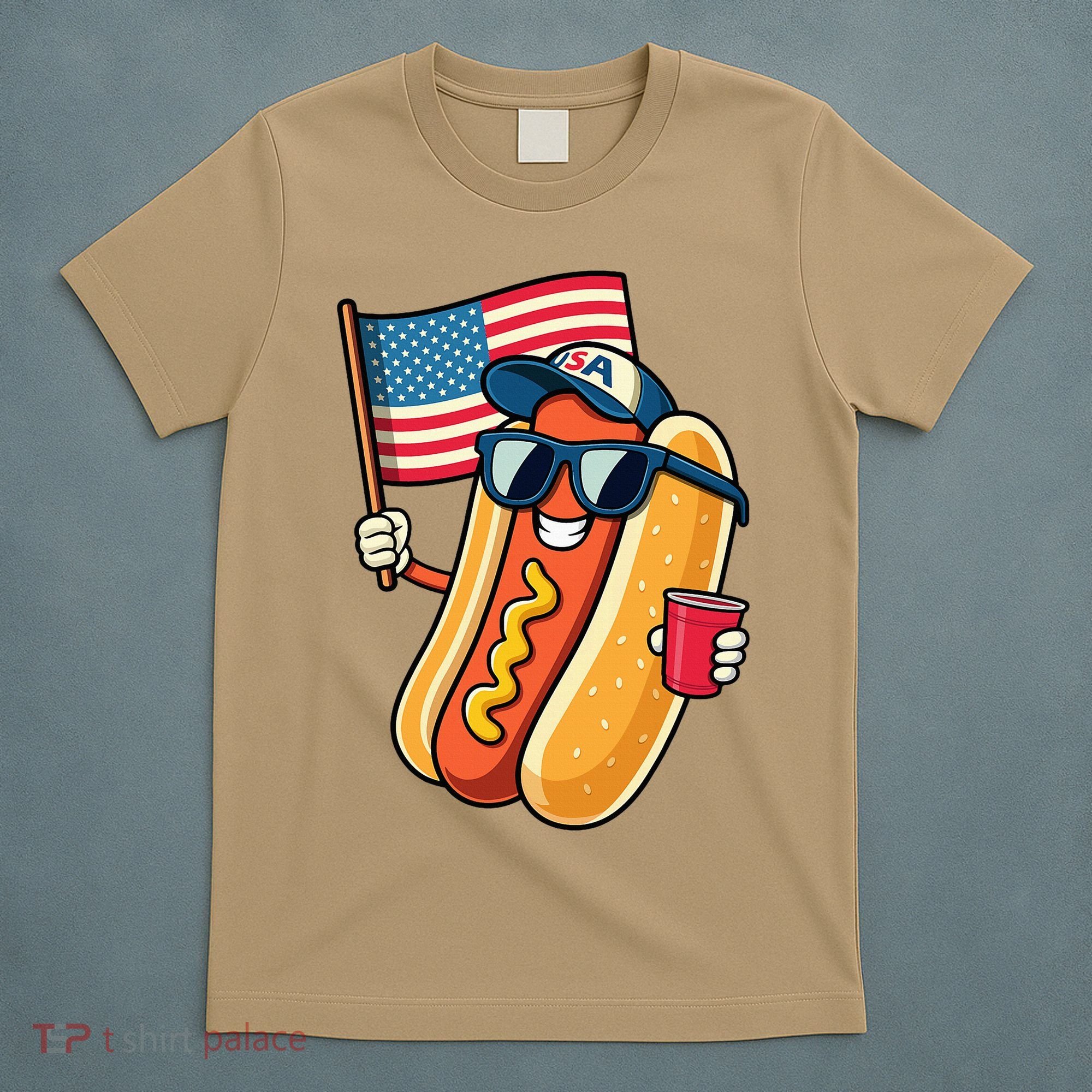 4th Of July Hotdog Funny Fourth Of July Patriotic T-Shirt