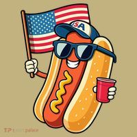 4th Of July Hotdog Funny Fourth Of July Patriotic T-Shirt thumb 7
