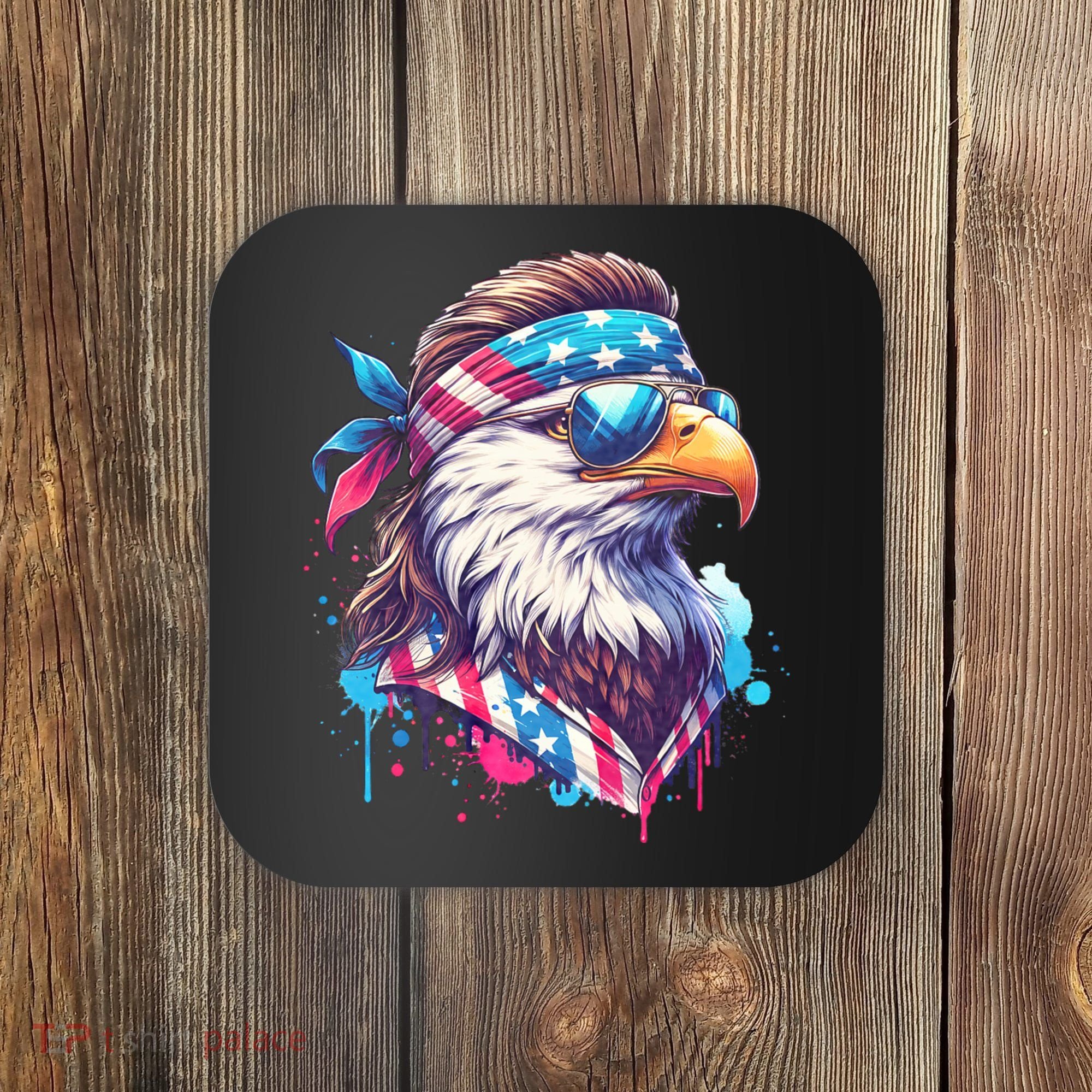 4th Of July Patriotic Funny Eagle July 4th Usa Murica Coaster