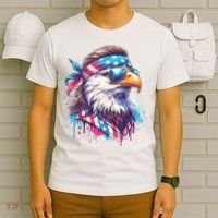 4th Of July Patriotic Funny Eagle July 4th Usa Murica T-Shirt thumb 6