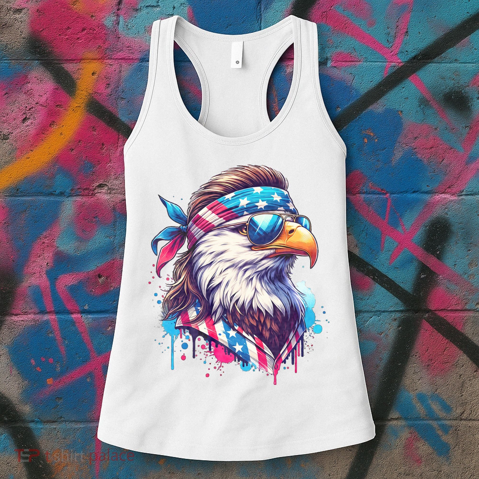 4th Of July Patriotic Funny Eagle July 4th Usa Murica Women's Tank Top