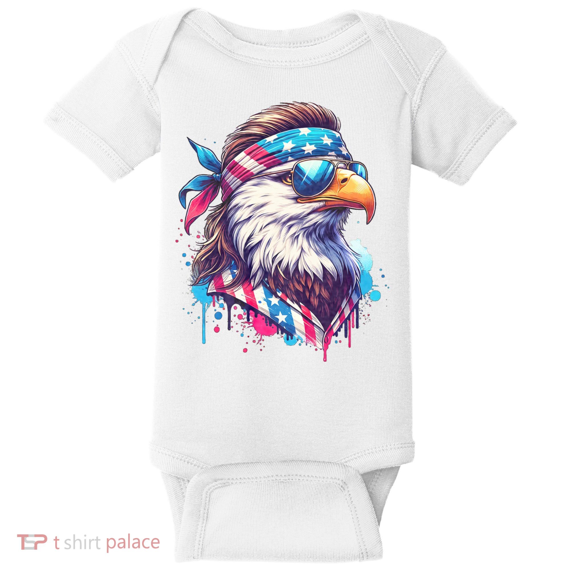 4th Of July Patriotic Funny Eagle July 4th Usa Murica Baby Bodysuit