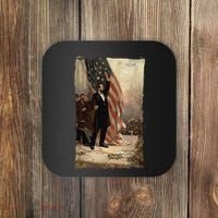 4th Of July Independence Day American Flag Abraham Lincoln Coaster thumb 0