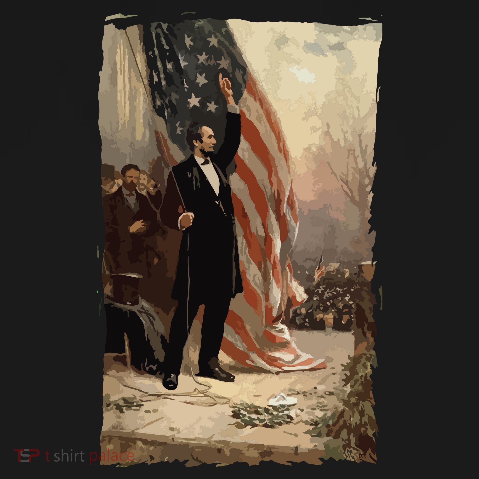 4th Of July Independence Day American Flag Abraham Lincoln Coaster