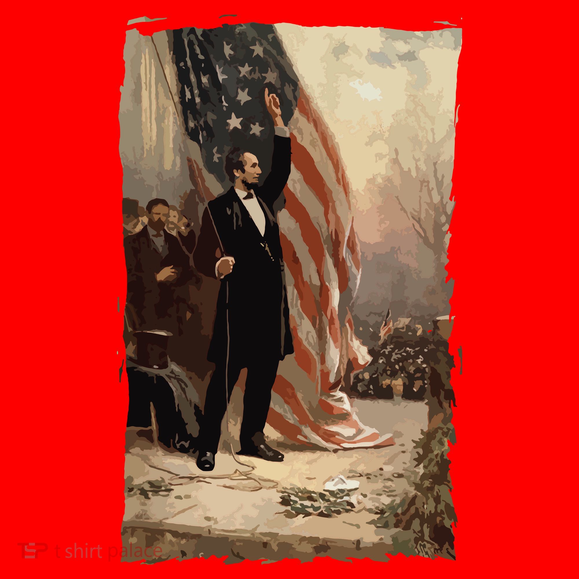 4th Of July Independence Day American Flag Abraham Lincoln Santa Hat