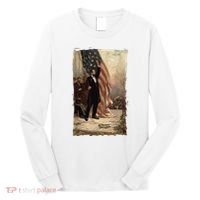 4th Of July Independence Day American Flag Abraham Lincoln Long Sleeve Shirt thumb 0
