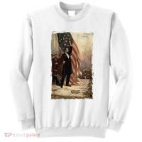 4th Of July Independence Day American Flag Abraham Lincoln Sweatshirt thumb 0
