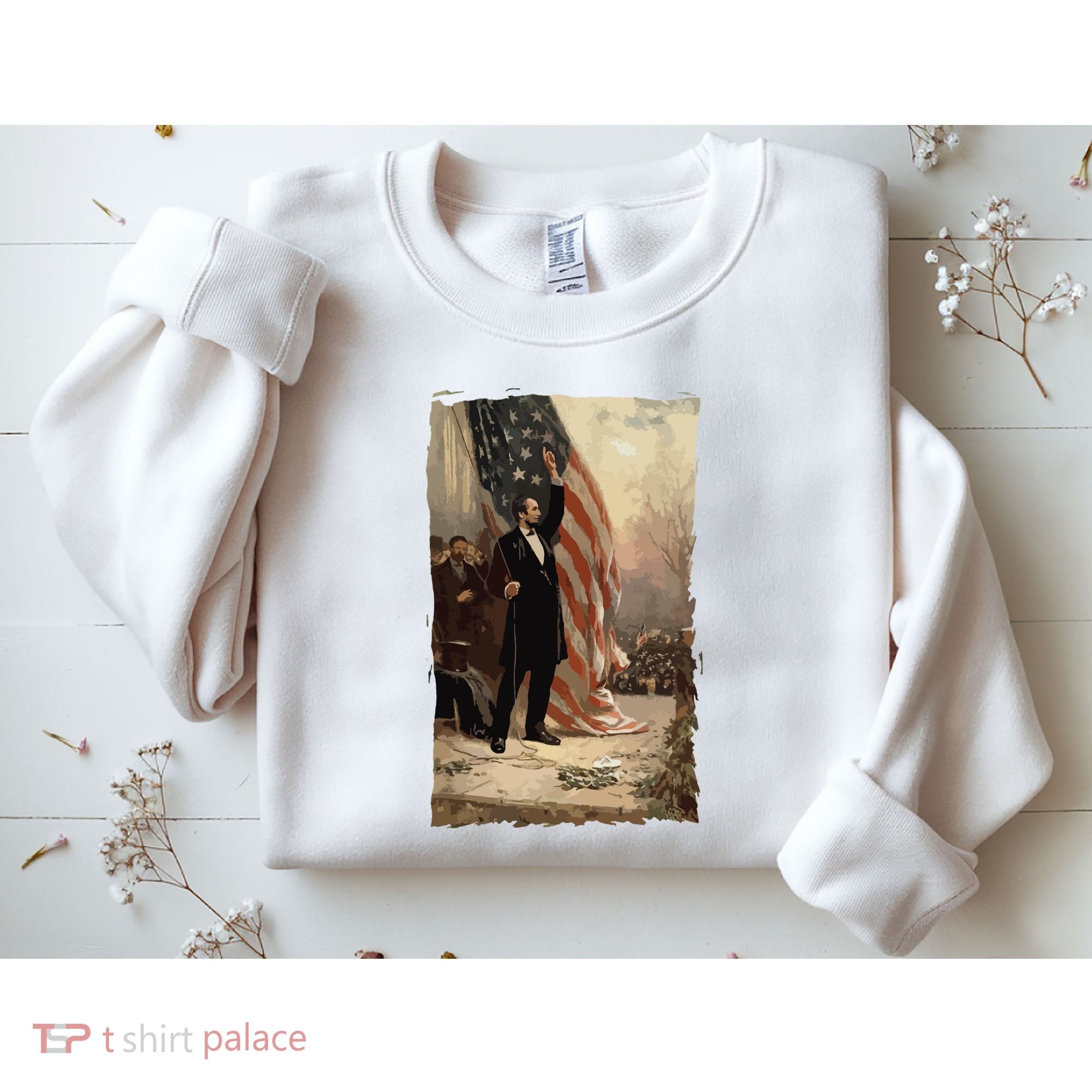 4th Of July Independence Day American Flag Abraham Lincoln Sweatshirt