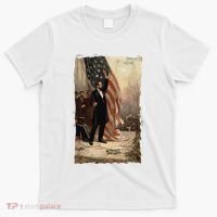 4th Of July Independence Day American Flag Abraham Lincoln T-Shirt thumb 0