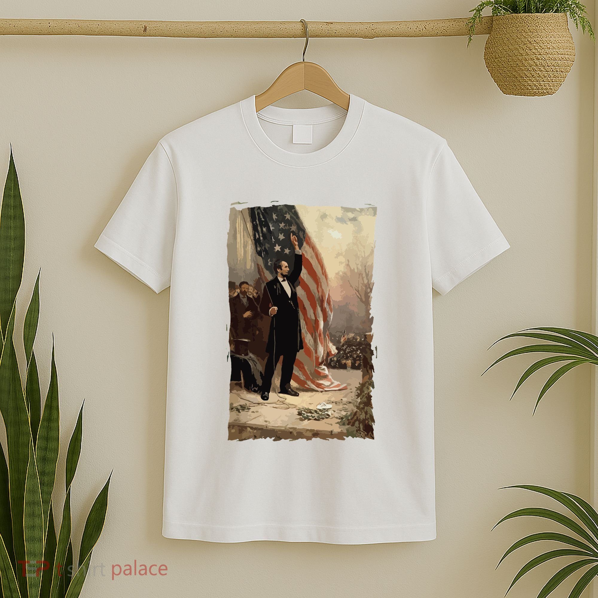 4th Of July Independence Day American Flag Abraham Lincoln T-Shirt