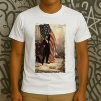 4th Of July Independence Day American Flag Abraham Lincoln T-Shirt thumb 3