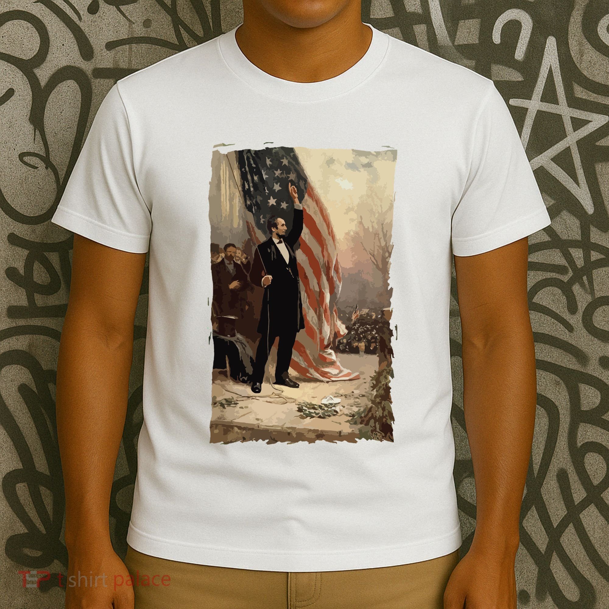 4th Of July Independence Day American Flag Abraham Lincoln T-Shirt