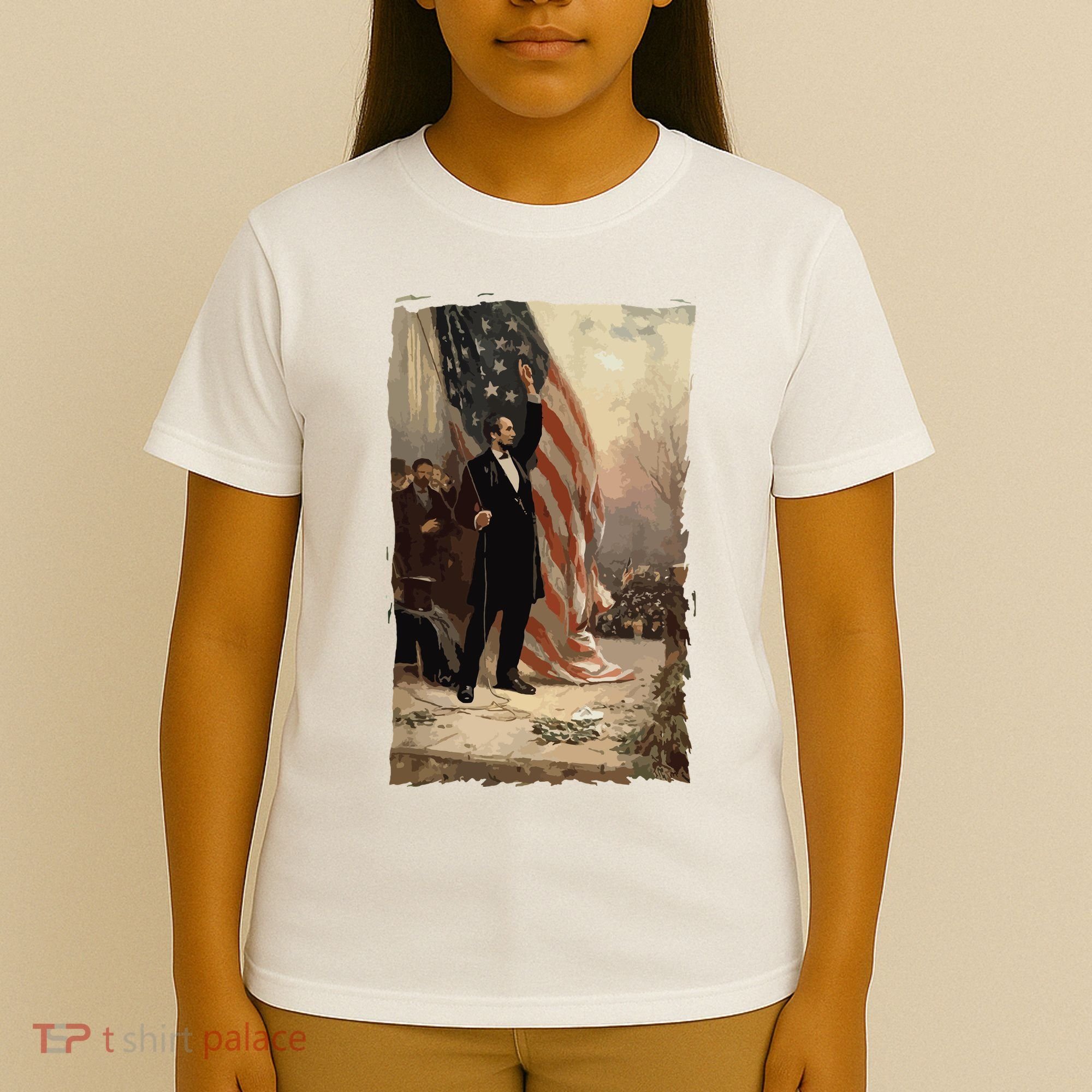 4th Of July Independence Day American Flag Abraham Lincoln T-Shirt