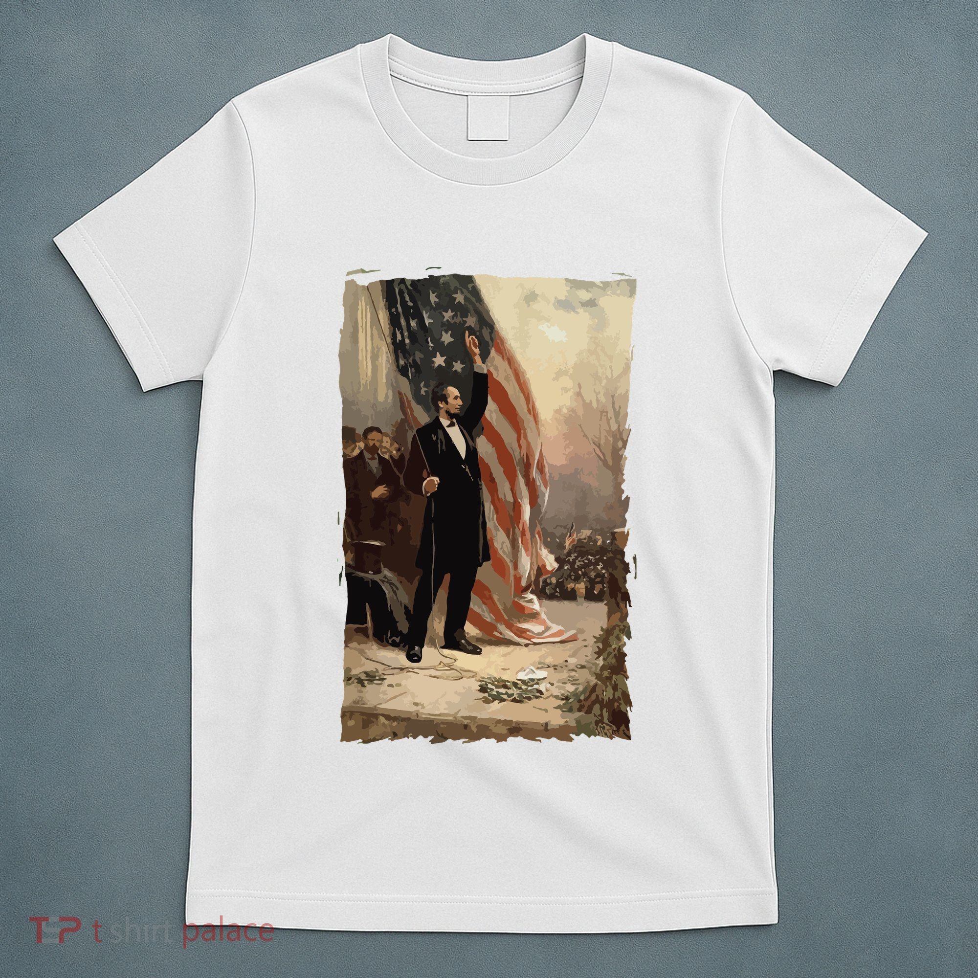 4th Of July Independence Day American Flag Abraham Lincoln T-Shirt