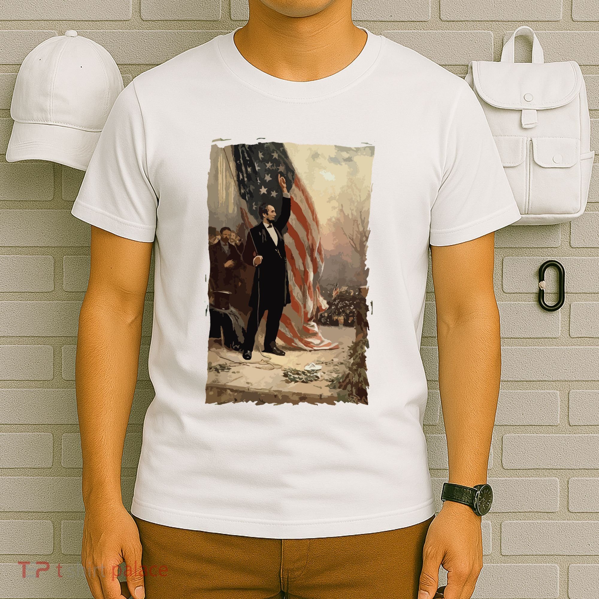 4th Of July Independence Day American Flag Abraham Lincoln T-Shirt