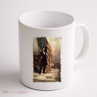 4th Of July Independence Day American Flag Abraham Lincoln Coffee Mug thumb 1
