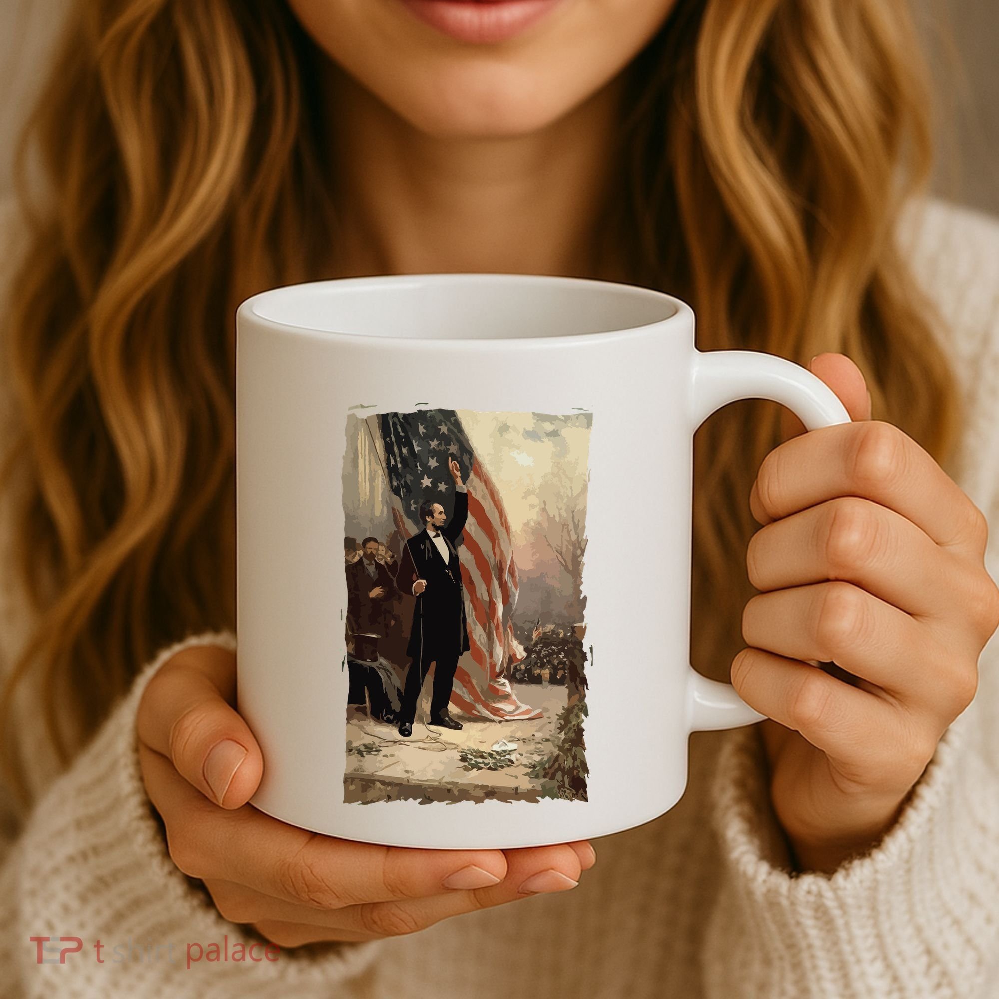 4th Of July Independence Day American Flag Abraham Lincoln Coffee Mug