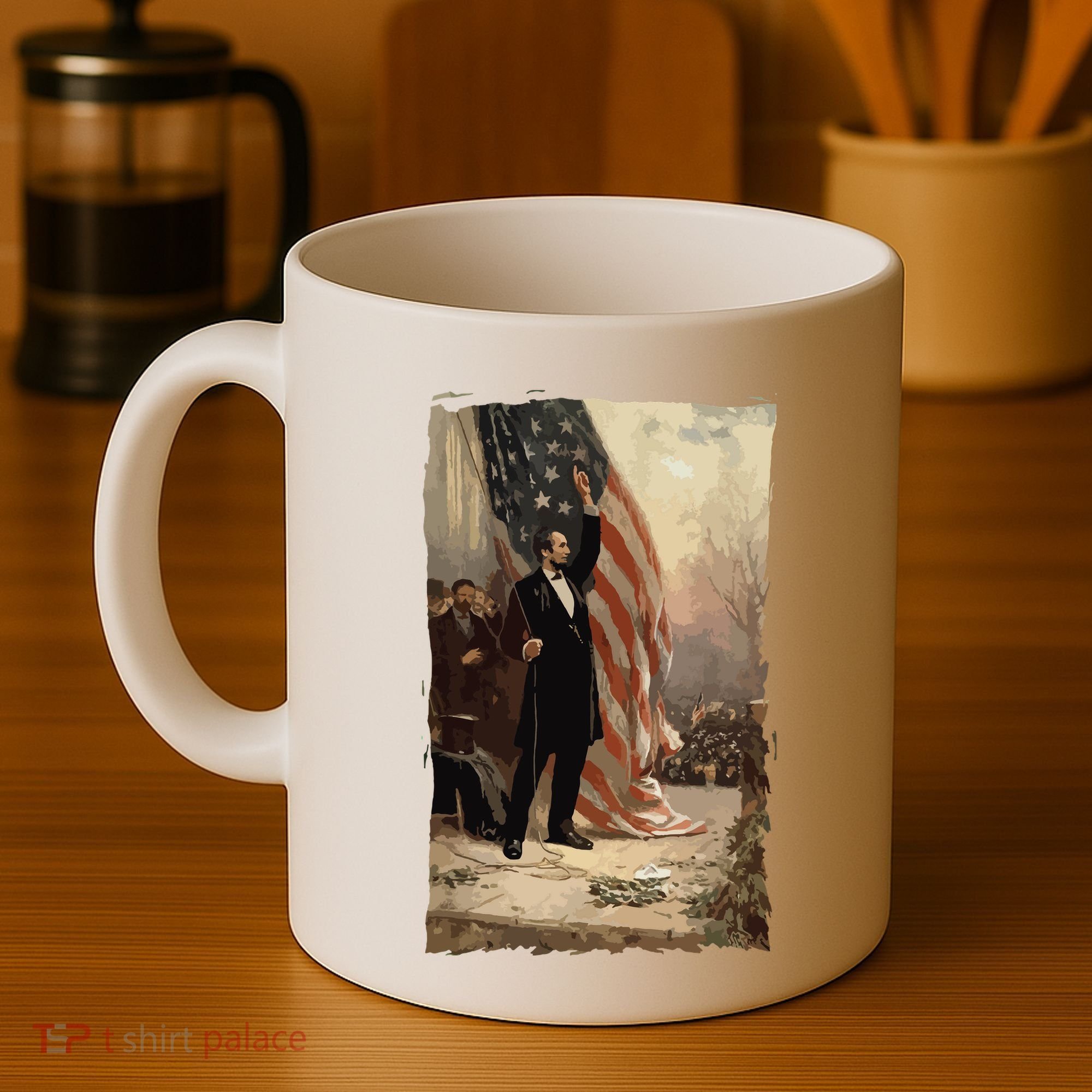 4th Of July Independence Day American Flag Abraham Lincoln Coffee Mug