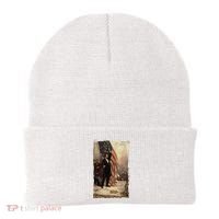 4th Of July Independence Day American Flag Abraham Lincoln Beanie thumb 0