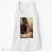 4th Of July Independence Day American Flag Abraham Lincoln Women's Tank Top thumb 0