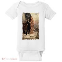 4th Of July Independence Day American Flag Abraham Lincoln Baby Bodysuit thumb 0
