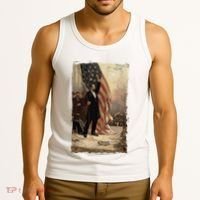 4th Of July Independence Day American Flag Abraham Lincoln Tank Top thumb 3