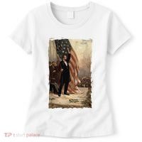 4th Of July Independence Day American Flag Abraham Lincoln Women's T-Shirt thumb 0