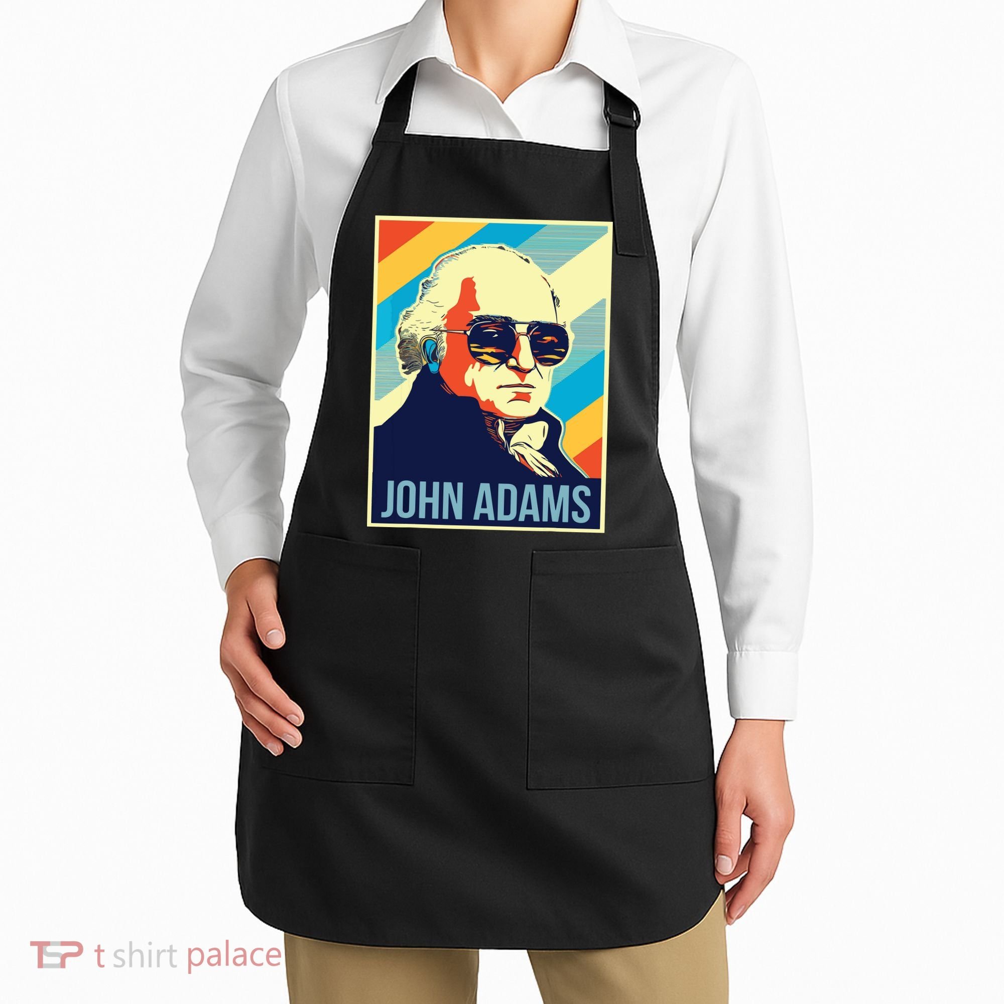 4th Of July John Adams President Retro Patriotic Apron