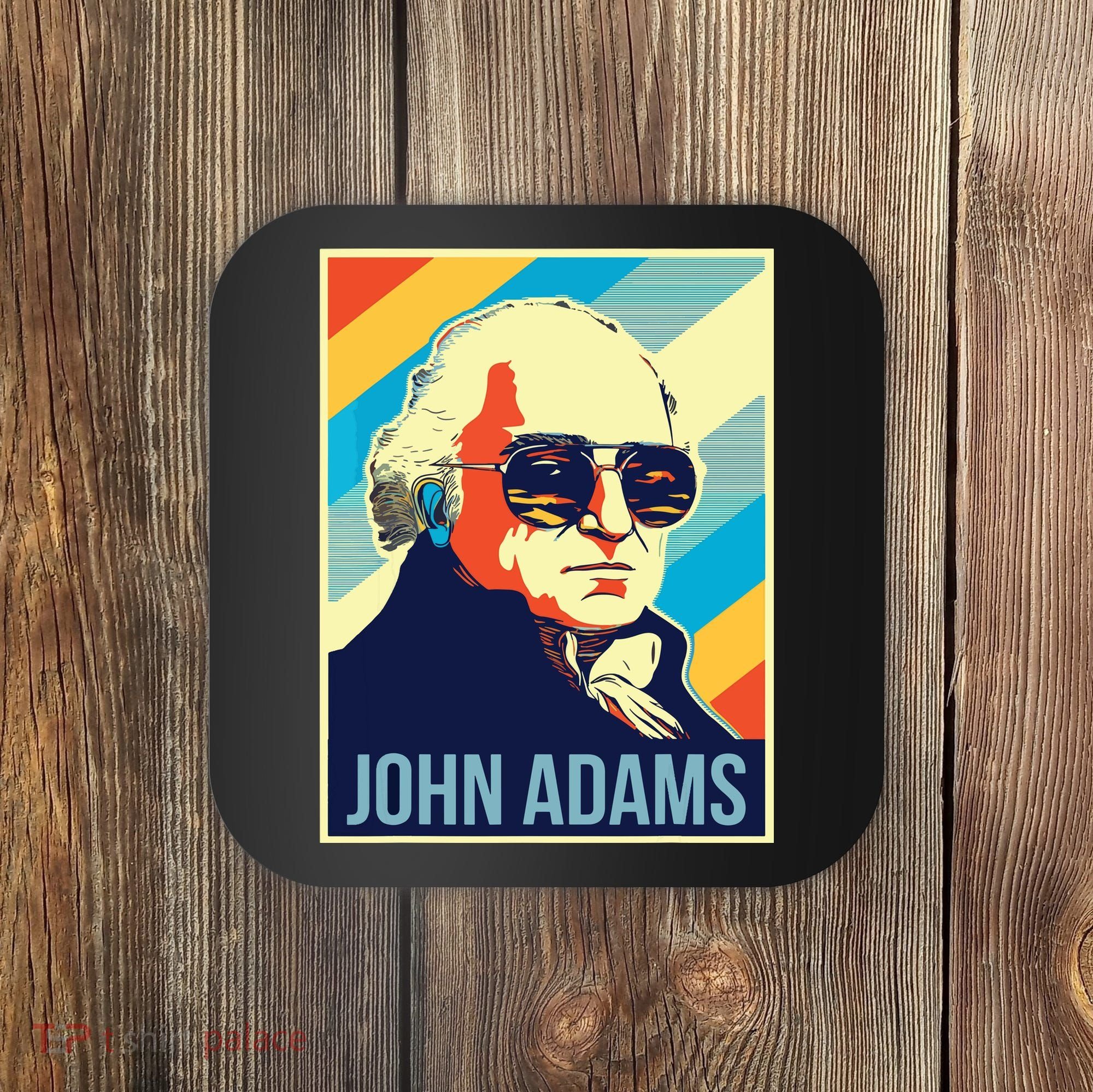 4th Of July John Adams President Retro Patriotic Coaster